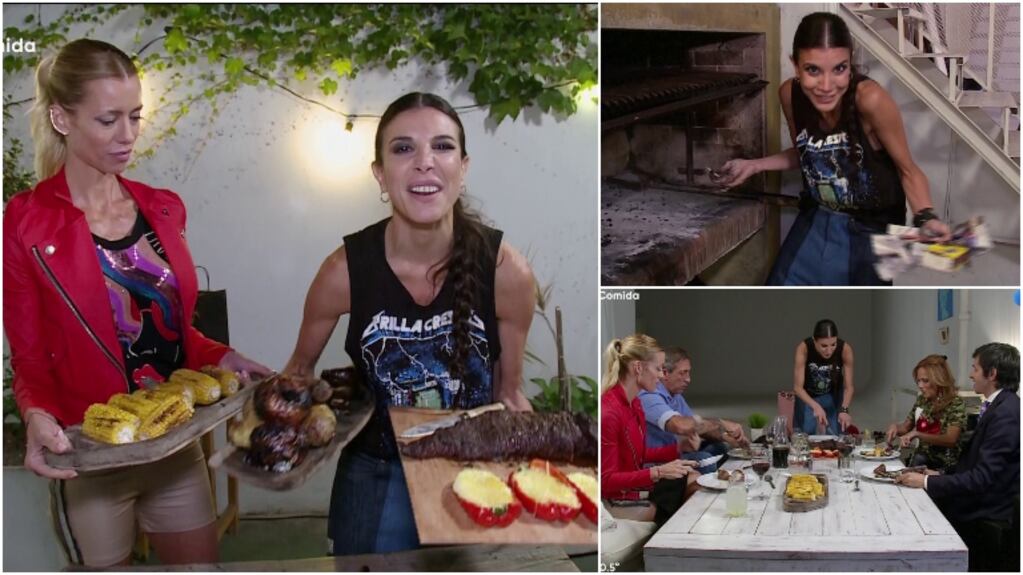 Andrea Rincón sorprendió en Divina cocina e hizo asado para sus invitados