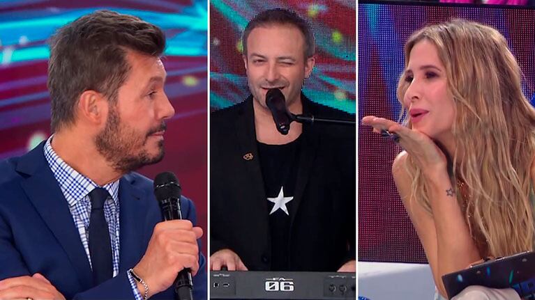 La divertida 'escenita de celos' de Marcelo Tinelli ante los piropos de Sebastián Almada a Guillermina Valdes