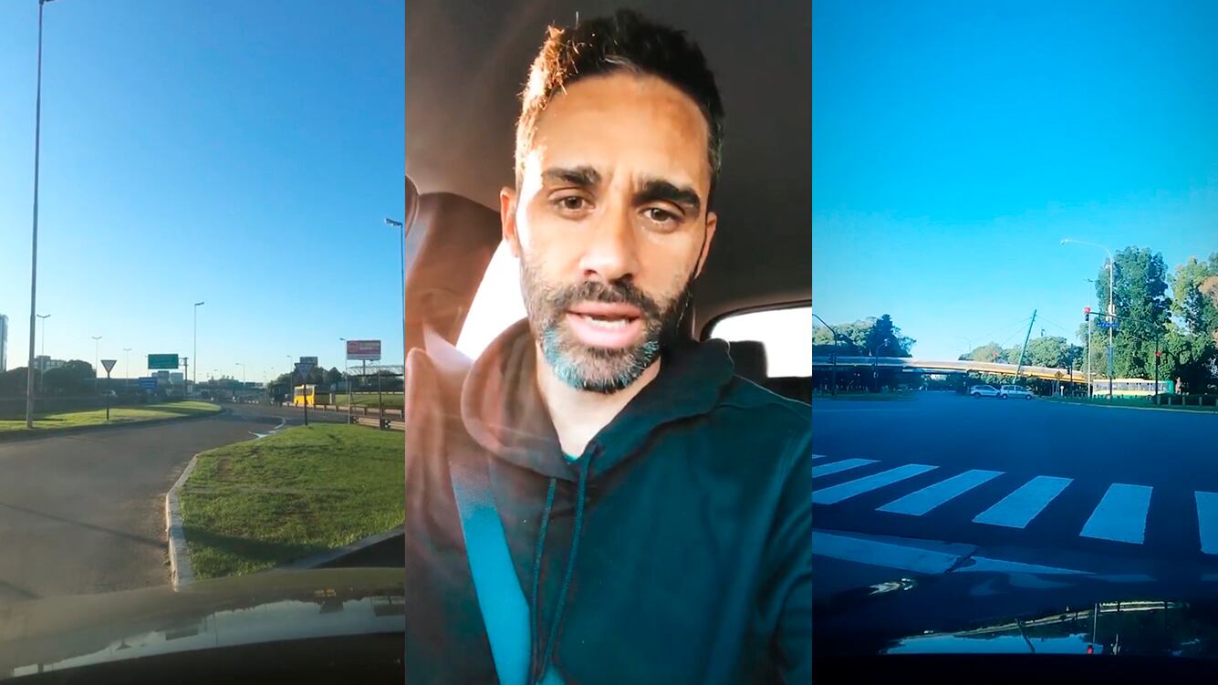 El Pollo Álvarez mostró cómo están las calles en cuarentena durante su viaje al canal 