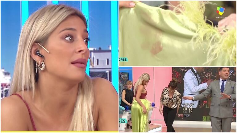 Sol Pérez mostró cómo quedó el vestido que le mancharon en los Martín Fierro de Cable