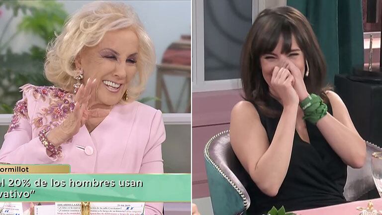 La reacción de Mirtha Legrand ante el comentario de Jorgelina Aruzzi sobre los hombres que “no usan preservativo”