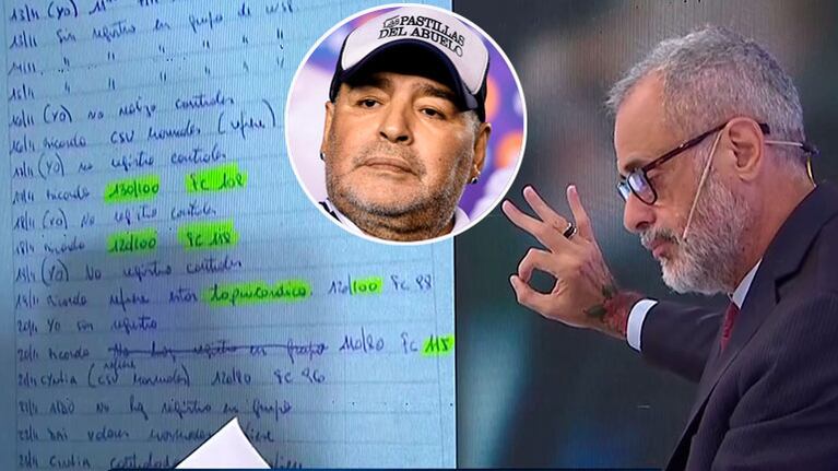 El precario y alarmante registro médico de la enfermera que cuidó a Diego Maradona hasta su muerte