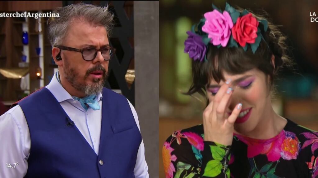 El momento a pura tensión de Cande Vetrano con Donato de Santis en MasterChef: "Me está bajando la presión"