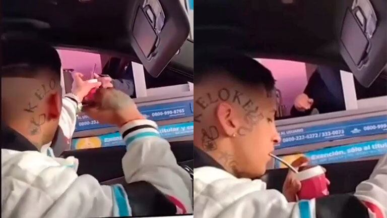 El insólito video viral de L-Gante pidiéndole un mate a una mujer en el peaje