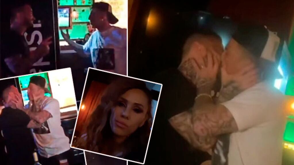 ¡Se pusieron mimosos! El Polaco y Martín Baclini estuvieron a los besos en un bar y Barby Silenzi reaccionó