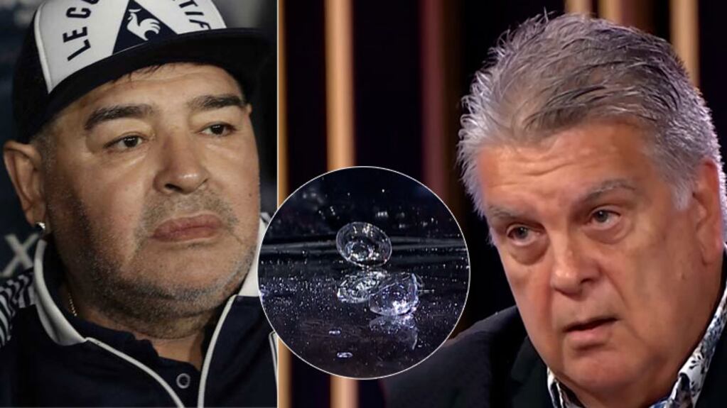 El episodio ¿sobrenatural? de Luis Ventura con una copa mientras contaba un encuentro con Diego Maradona
