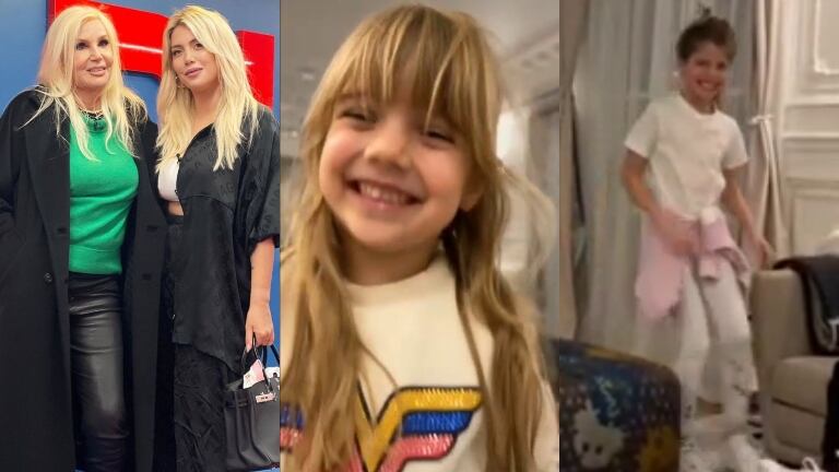 Desopilante imitación de las hijas de Wanda Nara tras su mano a mano con Susana Giménez: "¿Esa soy yo? ¿Así hice?"