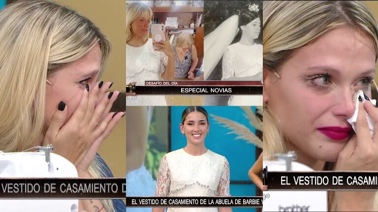 Barbie Vélez rompió en llanto al ver el vestido de casamiento de su abuela en Corte y confección Famosos