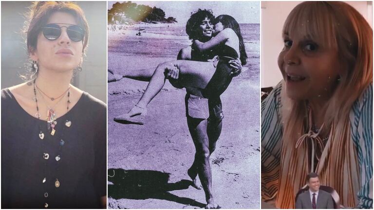 La reacción de Claudia Villafañe luego de que Gianinna Maradona publicara una foto retro de sus papás en Uruguay