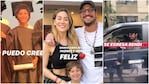 Jimena Barón y Daniel Osvaldo, juntos en la fiesta de egresados de su hijo, Momo