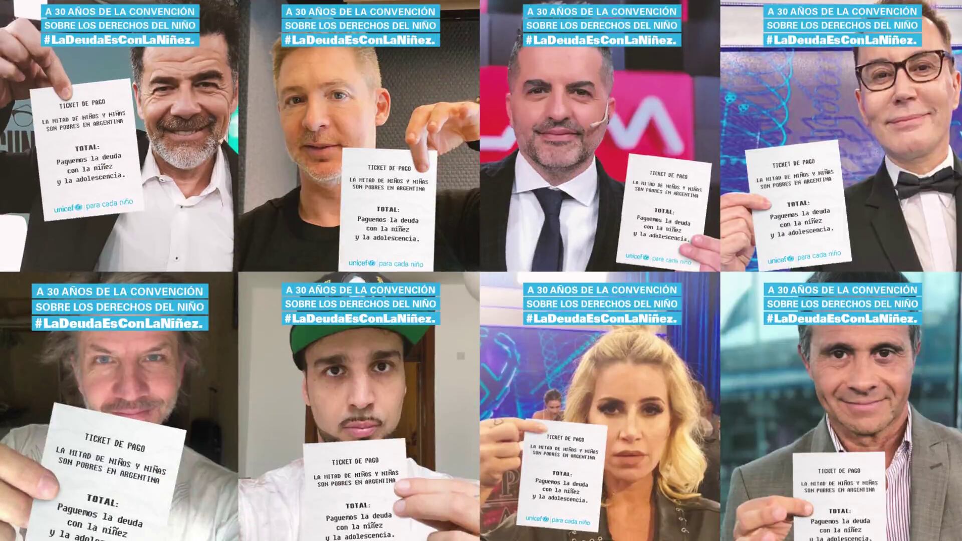 Más de 160 famosos se sumaron a la campaña de UNICEF #LaDeudaEsConLaNiñez