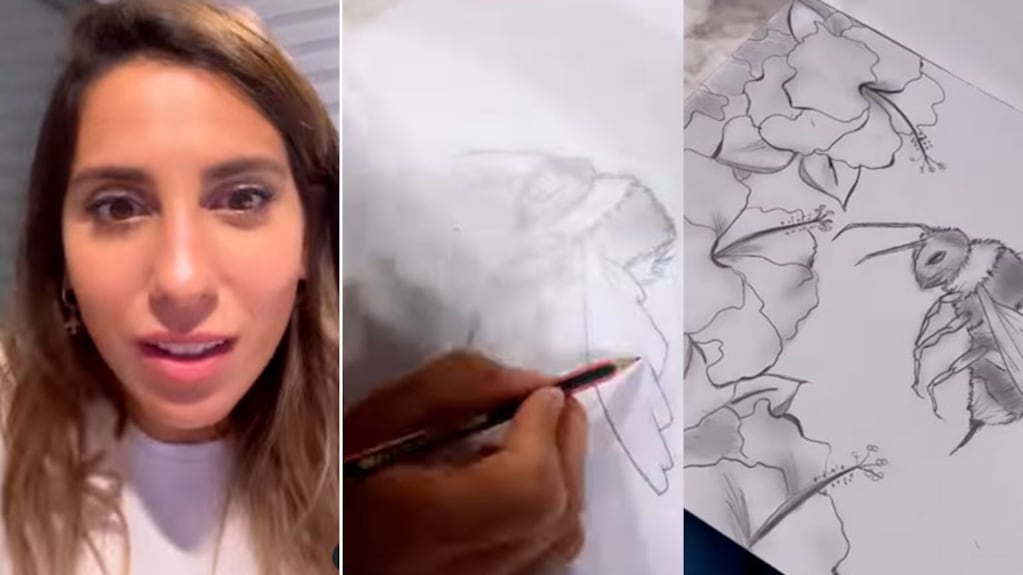 El talento desconocido de Cinthia Fernández en el dibujo