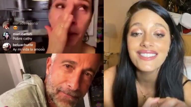 La emoción de Catherine Fulop y Ova Sabatini en un live con Oriana Sabatini