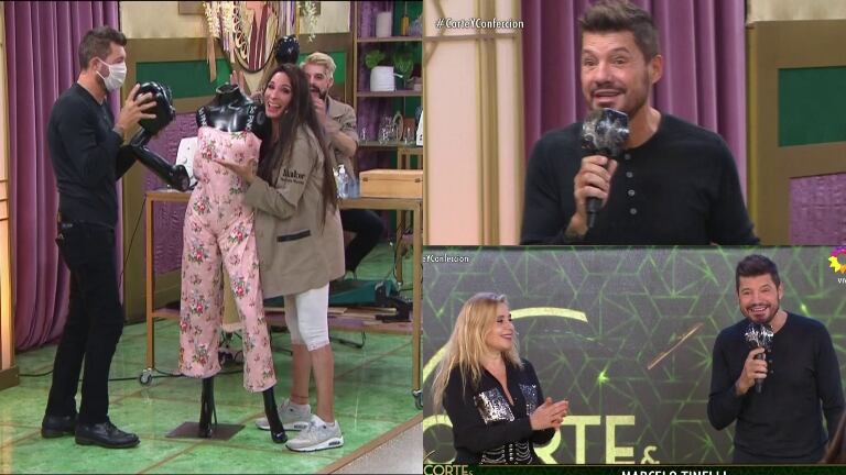 Tinelli visitó Corte y confección: "Estamos de vuelta"