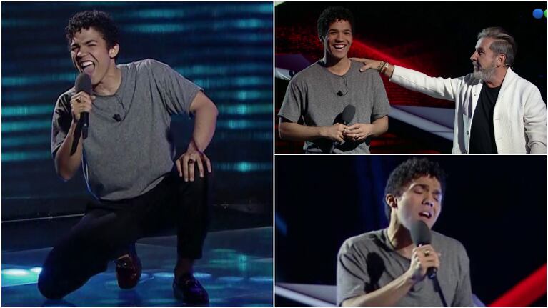 Juan Pablo audicionó en La Voz Argentina y la rompió con un tema de James Brown