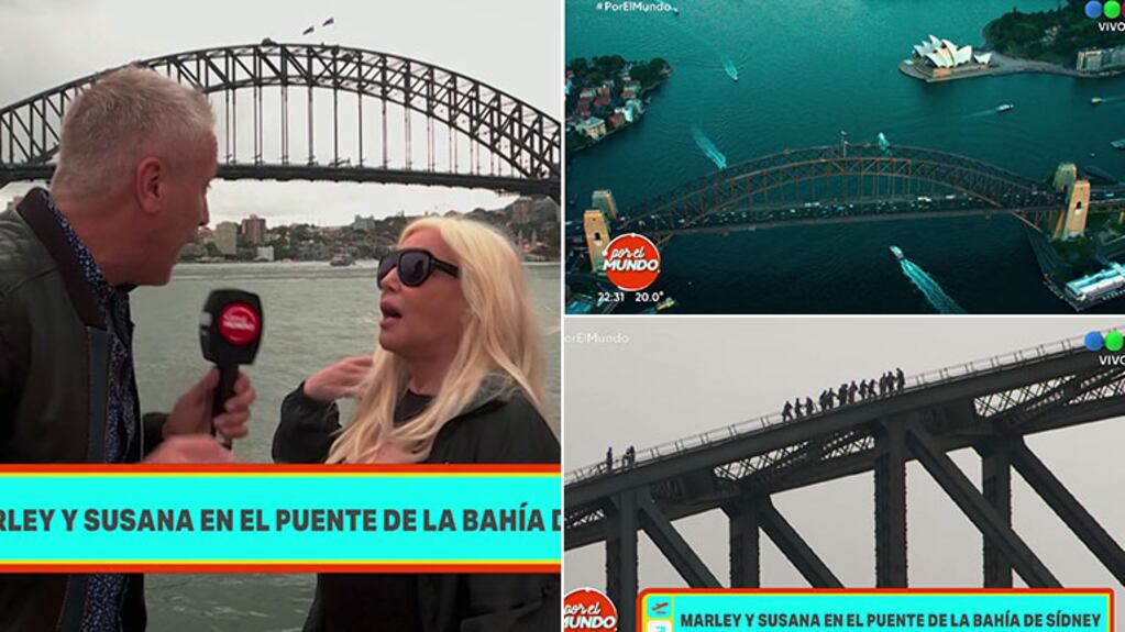 Marley engañó a Susana Giménez ¡y la hizo subir a la cima del puente más alto del mundo!: el primer video
