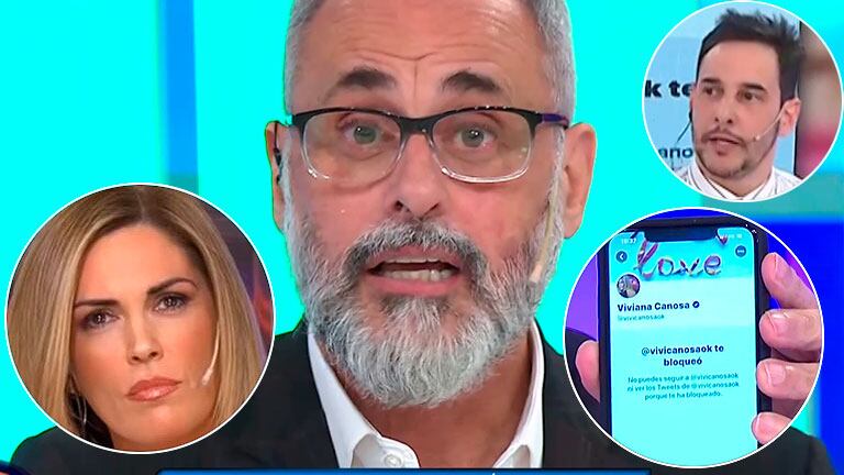 La reacción de Jorge Rial cuando se enteró en vivo de que Viviana Canosa lo bloqueó de Twitter