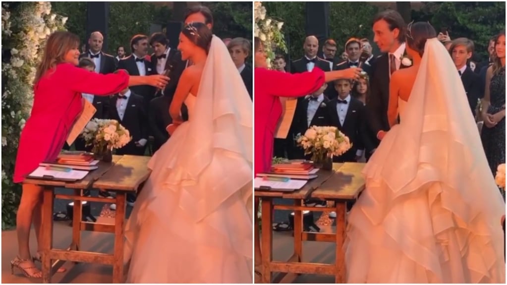 El momento en el que Pampita y Roberto García Moritán dieron el "sí" frente a amigos y familiares