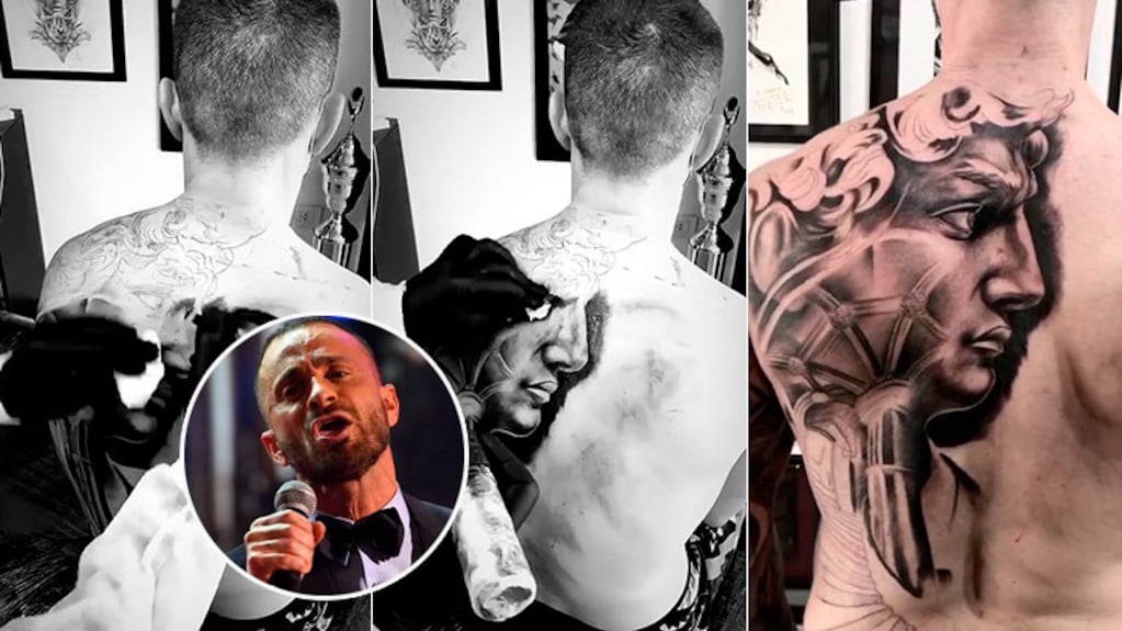 Martín Baclini se hizo un impactante tatuaje en la espalda, tras quedar afuera del Cantando