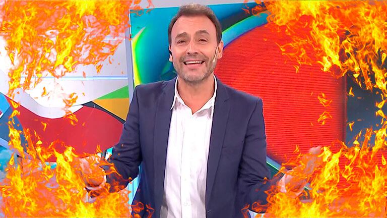 La pícara queja de Adrián Pallares en vivo por el fuerte calor dentro del estudio de Intrusos