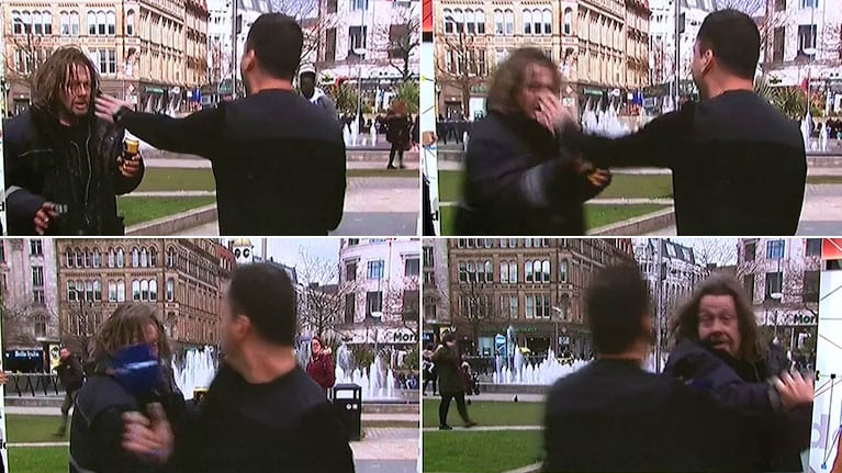 Tenso momento en vivo: un vagabundo atacó a Martín Arévalo en pleno móvil