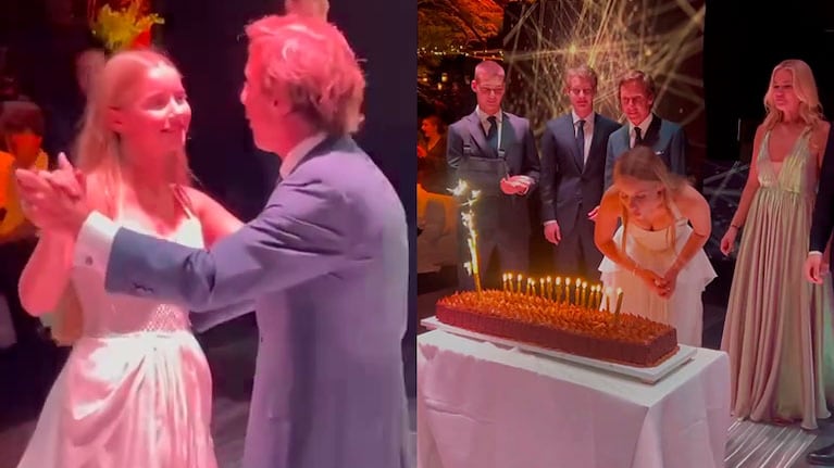 Los videos del cumple de 15 de la hija menor de Valeria Mazza y Alejandro Gravier