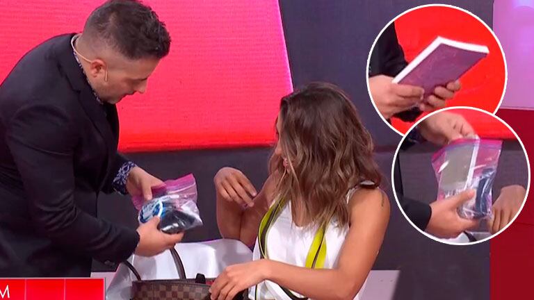 ¡Tiene de todo! Ángel de Brito revisó en vivo la cartera de Cinthia Fernández