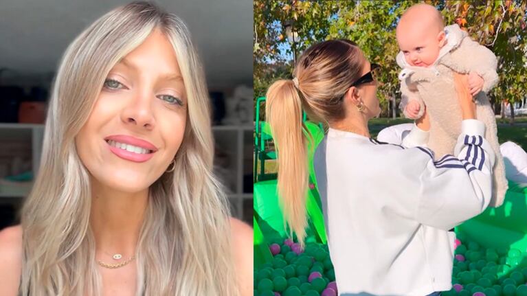 Cande Ruggeri compartió un tierno video de su beba Vita jugando por primera vez en un pelotero: "Me re divertí"