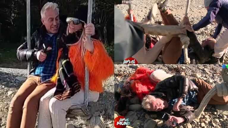 Marley y Vicky Xipolitakis protagonizaron un divertido blooper en su viaje a Tierra del Fuego: "No me puedo levantar"