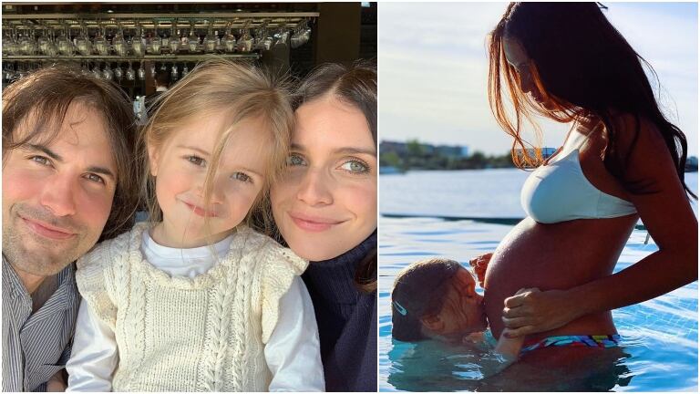 Zaira Nara y la foto más tierna de su hija mayor dándole un tierno beso a su pancita