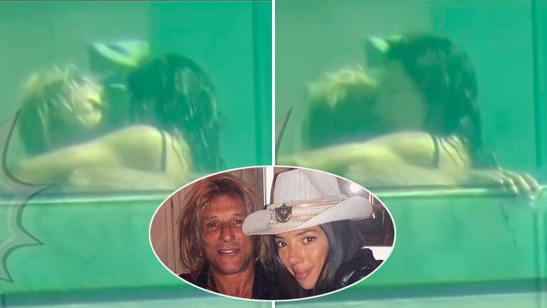 El supuesto video hot de Claudio Caniggia y Sofía Bonelli en la pileta de un hotel de Punta del Este