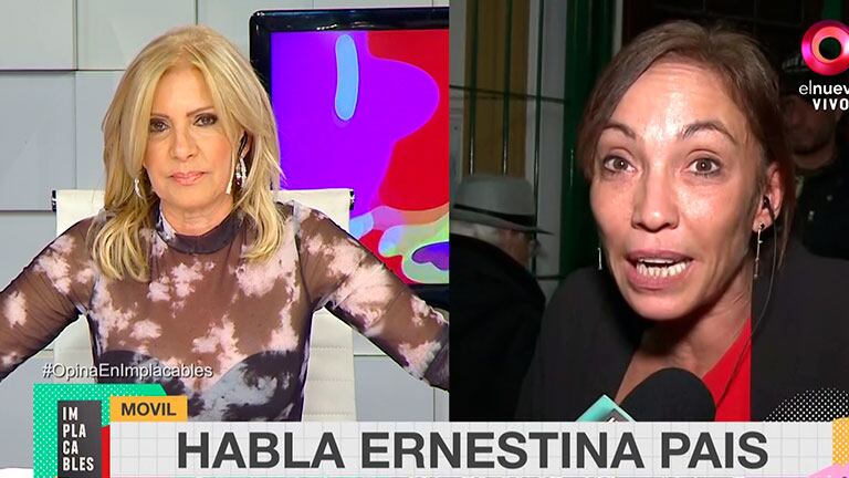 Fuerte cruce en vivo de Susana Roccasalvo con Ernestina Pais