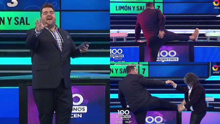 Darío Barassi y un desopilante blooper en vivo: una coreografía le jugó una mala pasada y le terminó pidiendo ayuda a una participante 