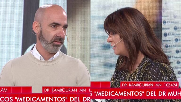 Andrea Taboada estaba con temor de haber sido infectada de dengue y el doctor Kambourian la calmo con un dato: "Los síntomas aparecen a las horas"