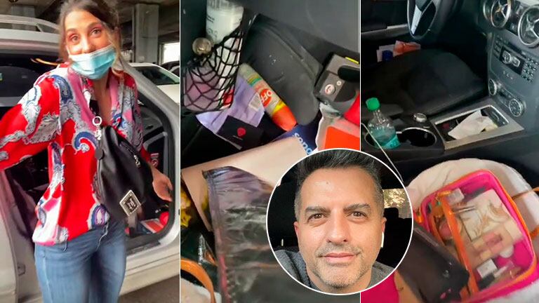 Ángel de Brito escrachó a Cinthia Fernández y mostró el tremendo desorden que tiene en su auto