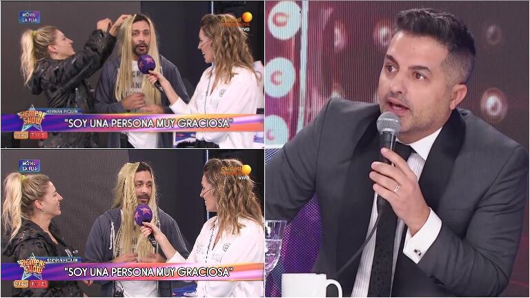 La reacción de Hernán Piquín, luego de que De Brito dijera que le aburren sus previas en el Súper Bailando