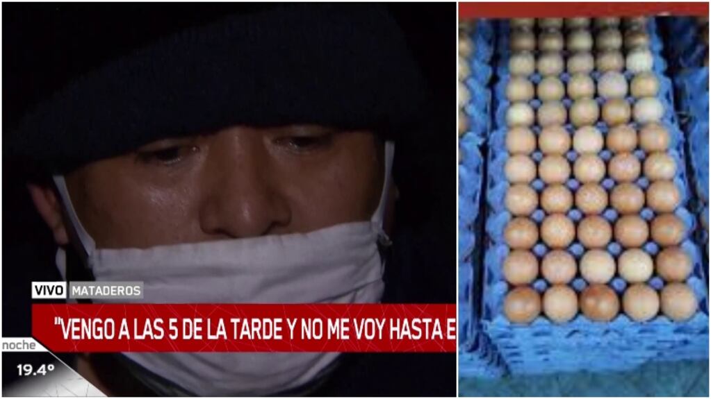 Telenoche mostró el caso de un hombre desempleado que vende huevos para ganar 200 pesos: "Es un ejemplo para mis hijos"