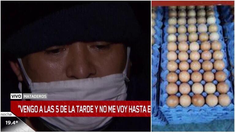 Telenoche mostró el caso de un hombre desempleado que vende huevos para ganar 200 pesos: "Es un ejemplo para mis hijos"