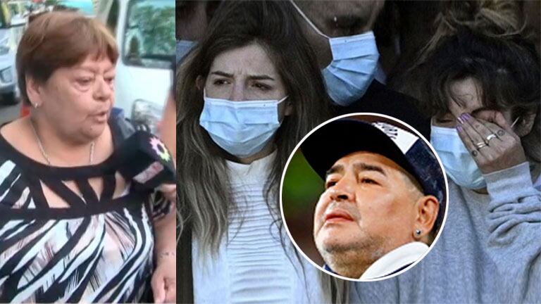 La hermana mayor de Diego Maradona cruzó furiosa a Dalma y Gianinna