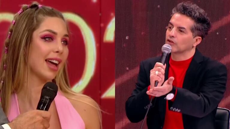 Picante cara a cara de Ángel de Brito con Romina Malaspina en el Bailando: “Te bloqueé en Instagram”