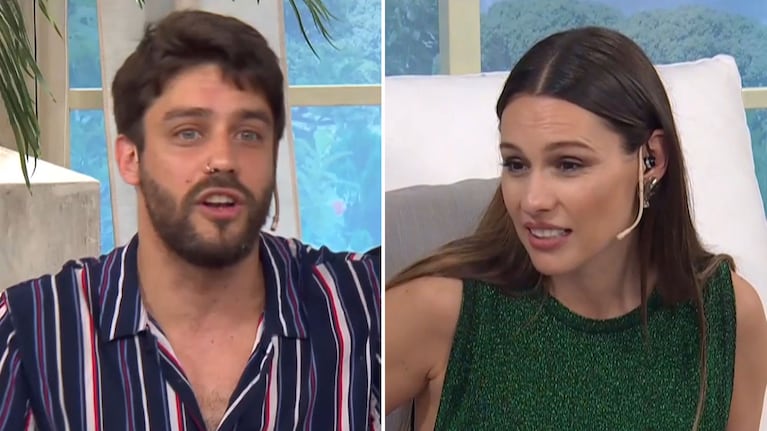 Pampita incomodó ¡al aire! a Juan Guilera con una pregunta indiscreta: "¿Seguís poniendo fueguito a las chicas por ahí?"