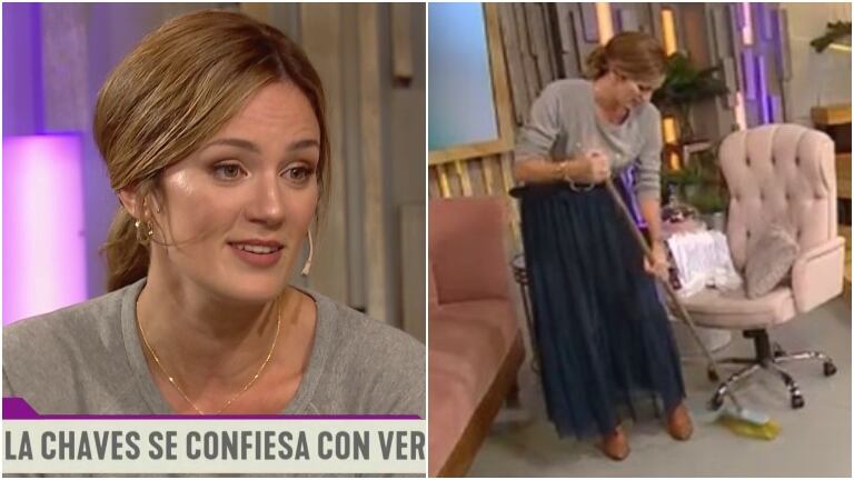 Paula Chaves reveló su manía por barrer: "Me gusta que el piso esté limpio"