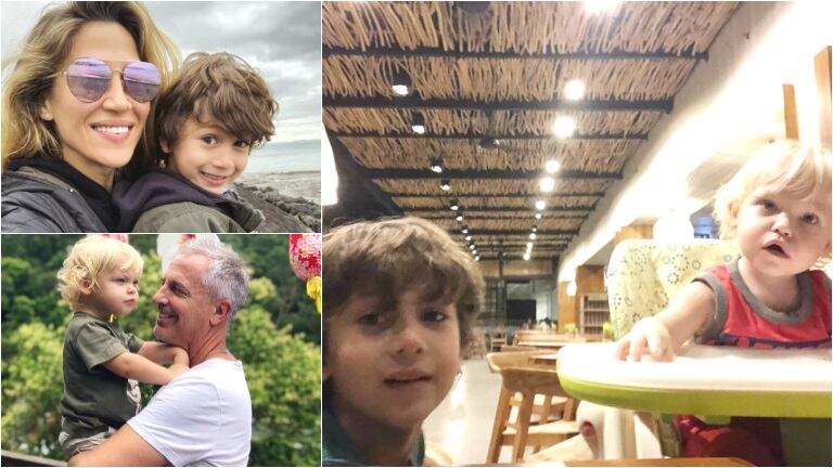 El tierno encuentro de Momo y Mirko, los hijos de Jimena Barón y Marley, en Indonesia