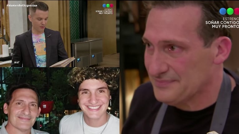 El llanto de Paulo Kablan en MasterChef Celebrity 3 luego que Del Moro leyera una carta de su hijo: "Facu siempre me acompañó"