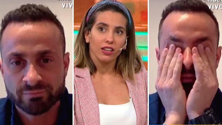 Martín Baclini se emocionó en un sorpresivo cara a cara con Cinthia Fernández