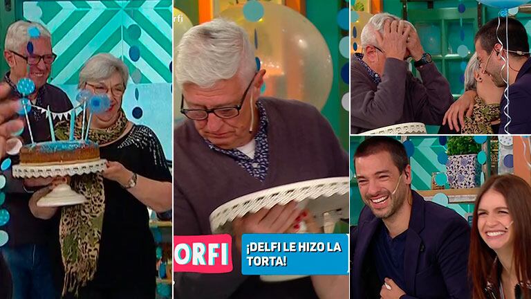 El divertido blooper de los padres del Chino Leunis en Morfi, todos a la mesa: lo sorprendieron por su cumple ¡y se les cayó la torta!