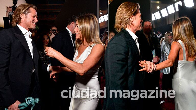El comentado encuentro detrás de escena de Brad Pitt y Jennifer Aniston en los Premios SAG