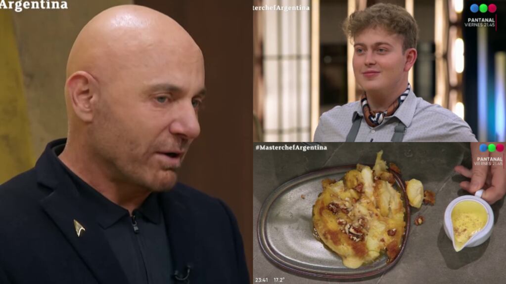 Fuerte crítica de Germán Maritegui al probar el plato que presentó un participante de MasterChef: "Esta torta es un desastre y está cruda"