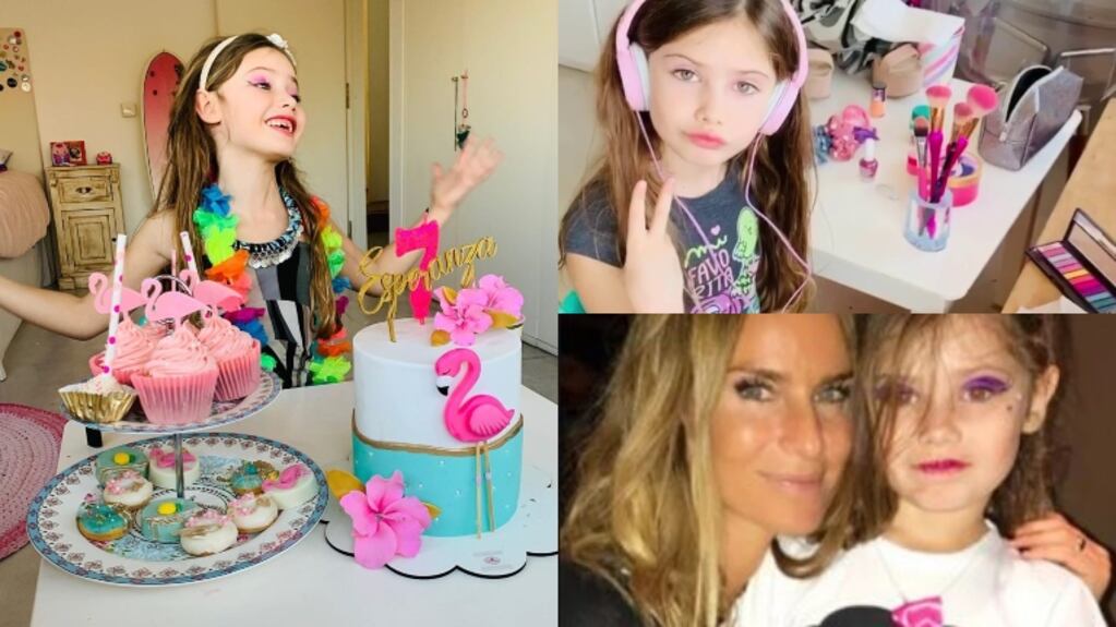 Sabrina Rojas compartió fotos del cumpleaños virtual de Esperanza, su hija