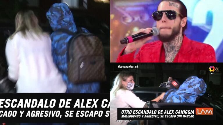 Polémica salida de Alex Caniggia con la cronista de LAM: "No me toques"